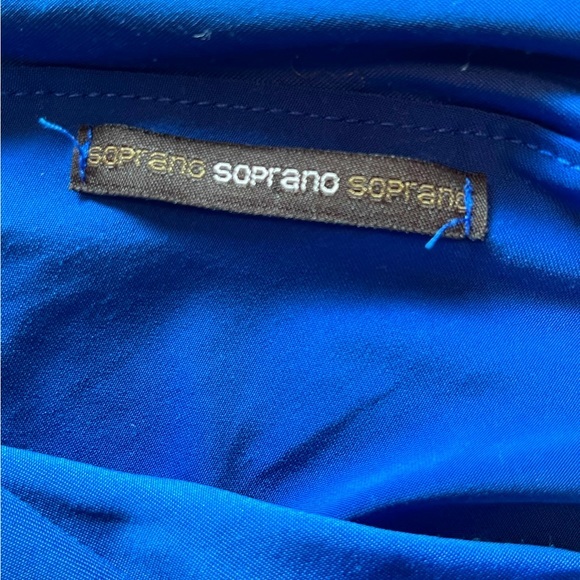 Soprano‎ one shoulder ruched high split twist front body con dress Sz. M - Picture 6 of 12